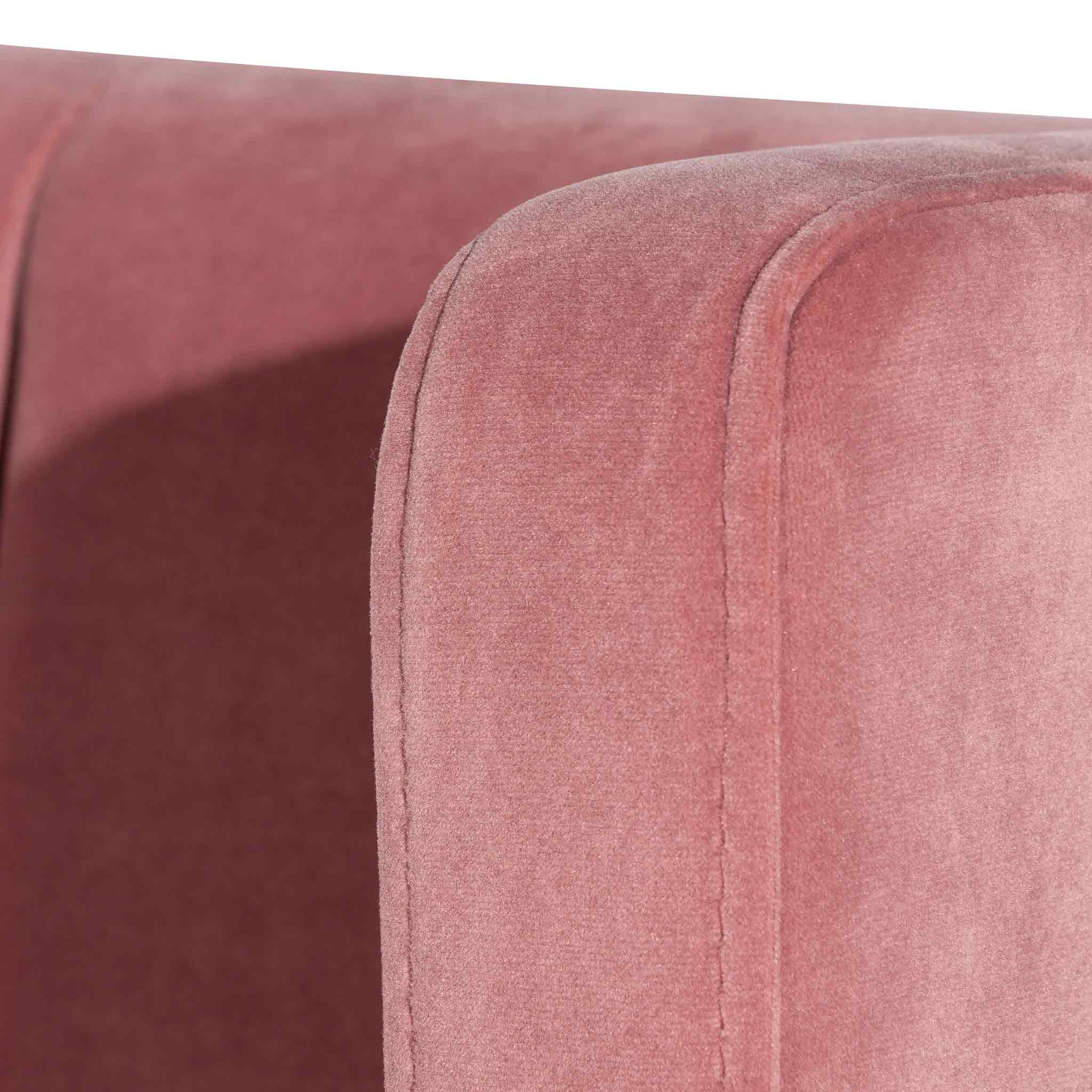 King Bed Frame - Blush Peach Velvet - image 7