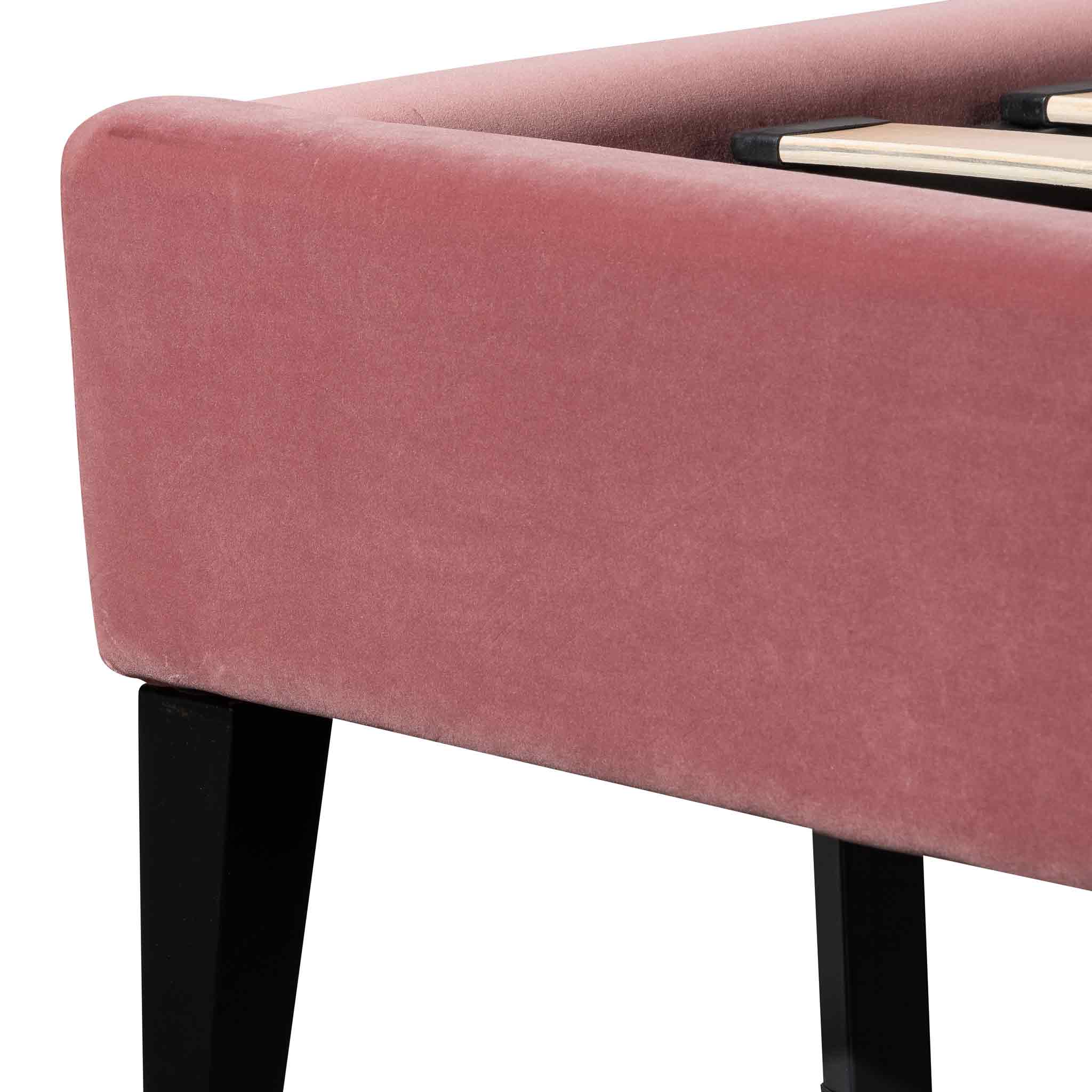 King Bed Frame - Blush Peach Velvet - image 8