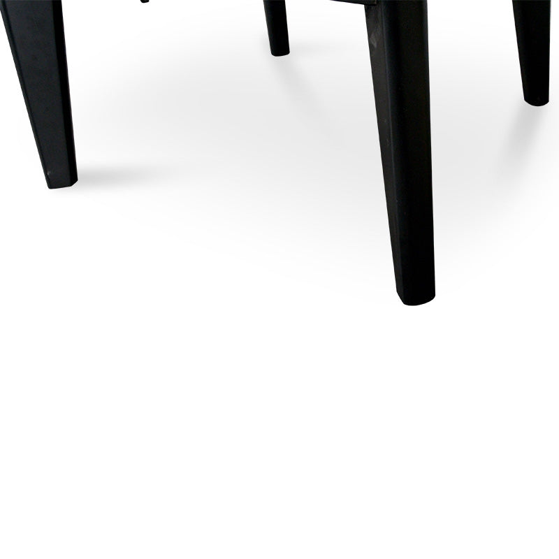 100cm Marble Coffee Table with Black Legs - image 2