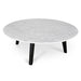 100cm Marble Coffee Table with Black Legs - image 3