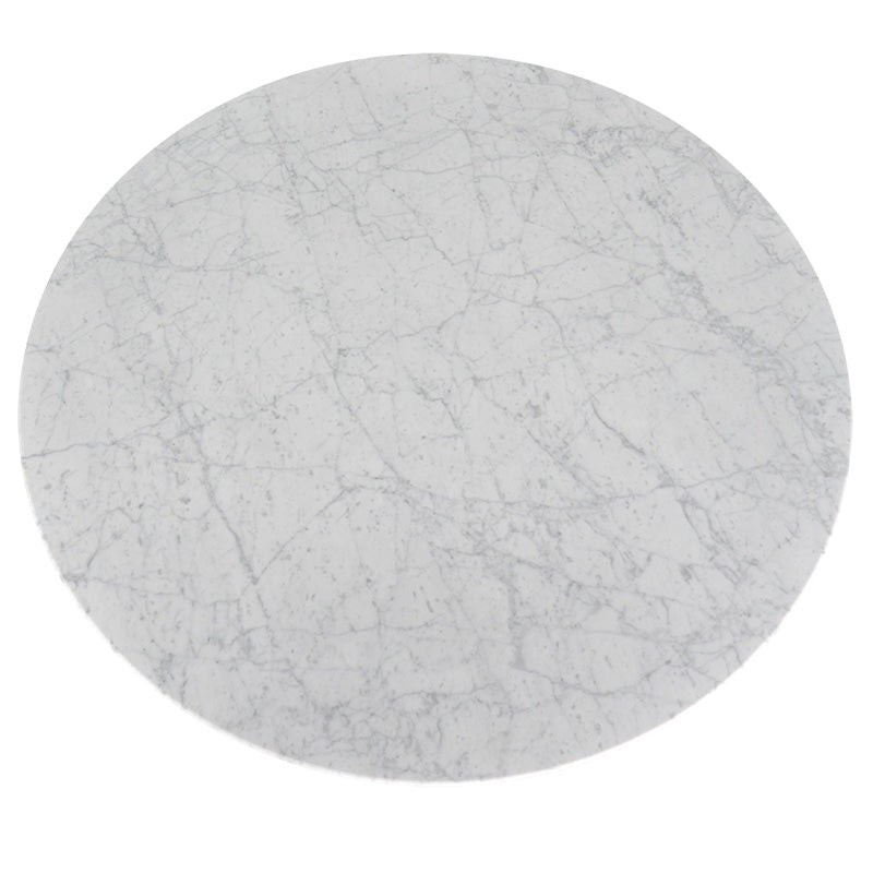 100cm Marble Coffee Table with Black Legs - image 5