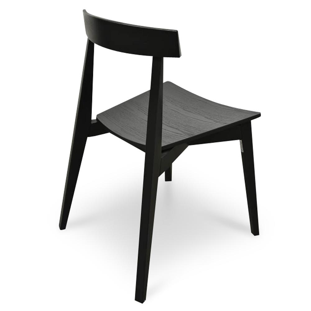 Set of 2 - Jira Wood Dining Chair - Black