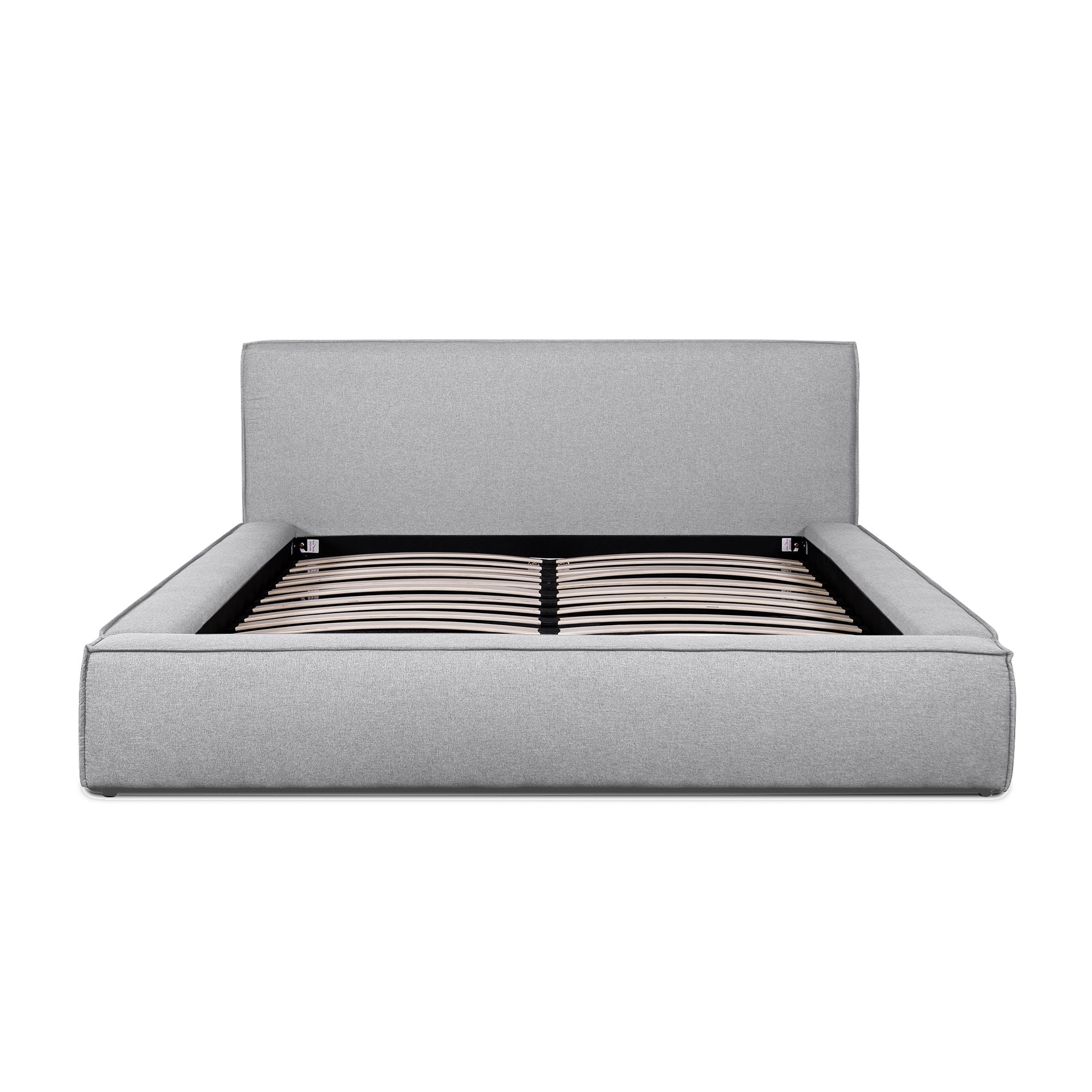 Queen Bed Frame in Pearl Grey fabric - image 2