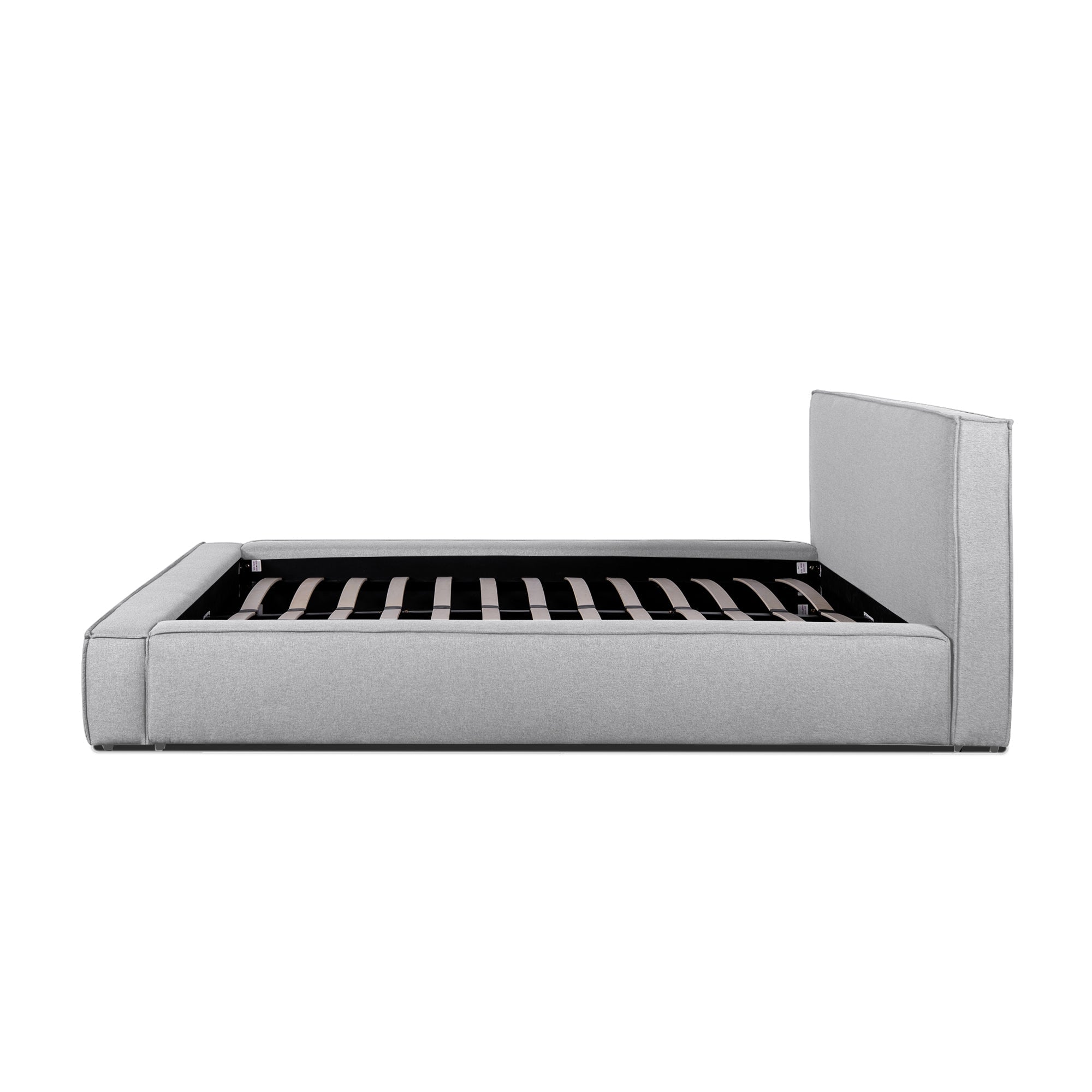 Queen Bed Frame in Pearl Grey fabric - image 3