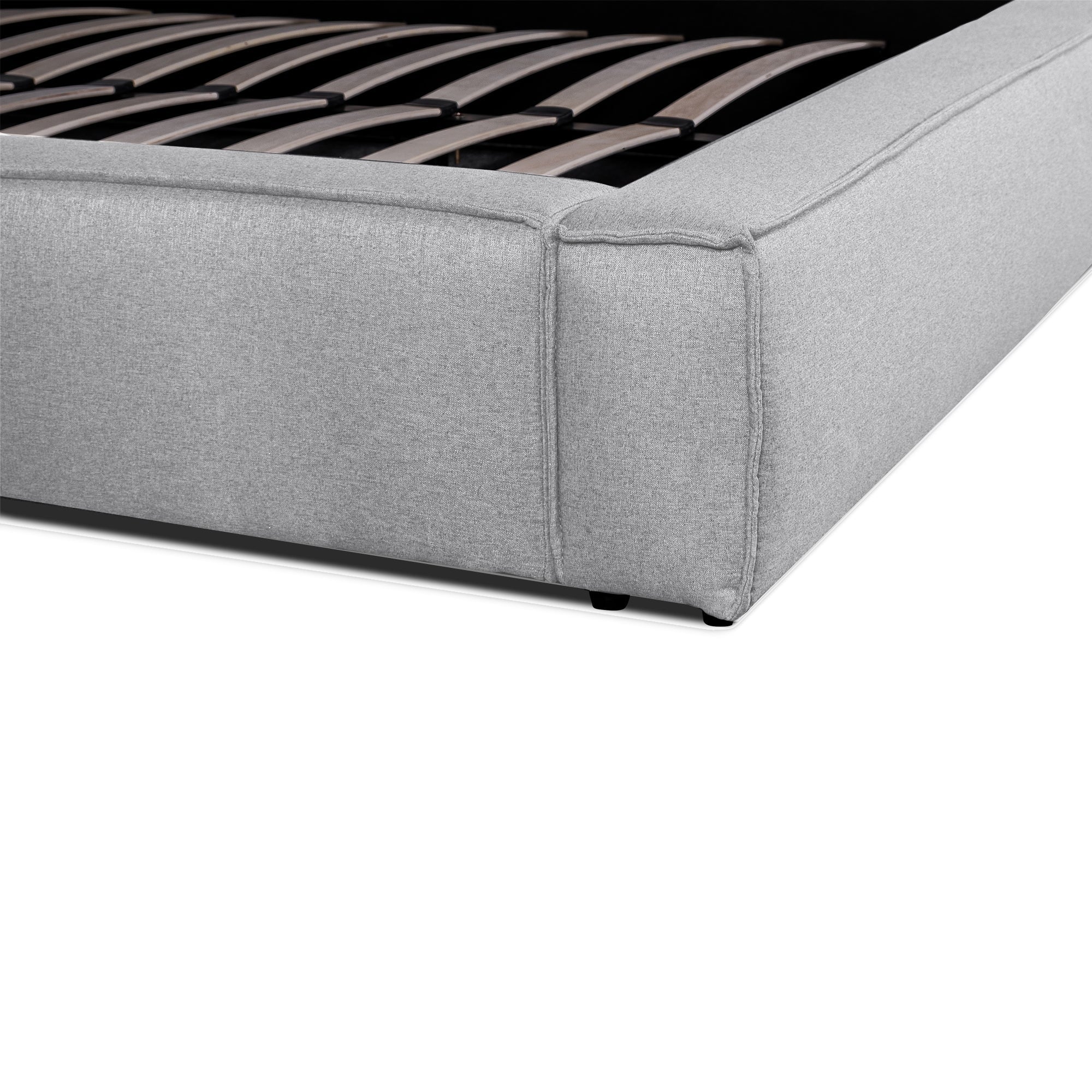 King Bed Frame - Pearl Grey Fabric - image 5