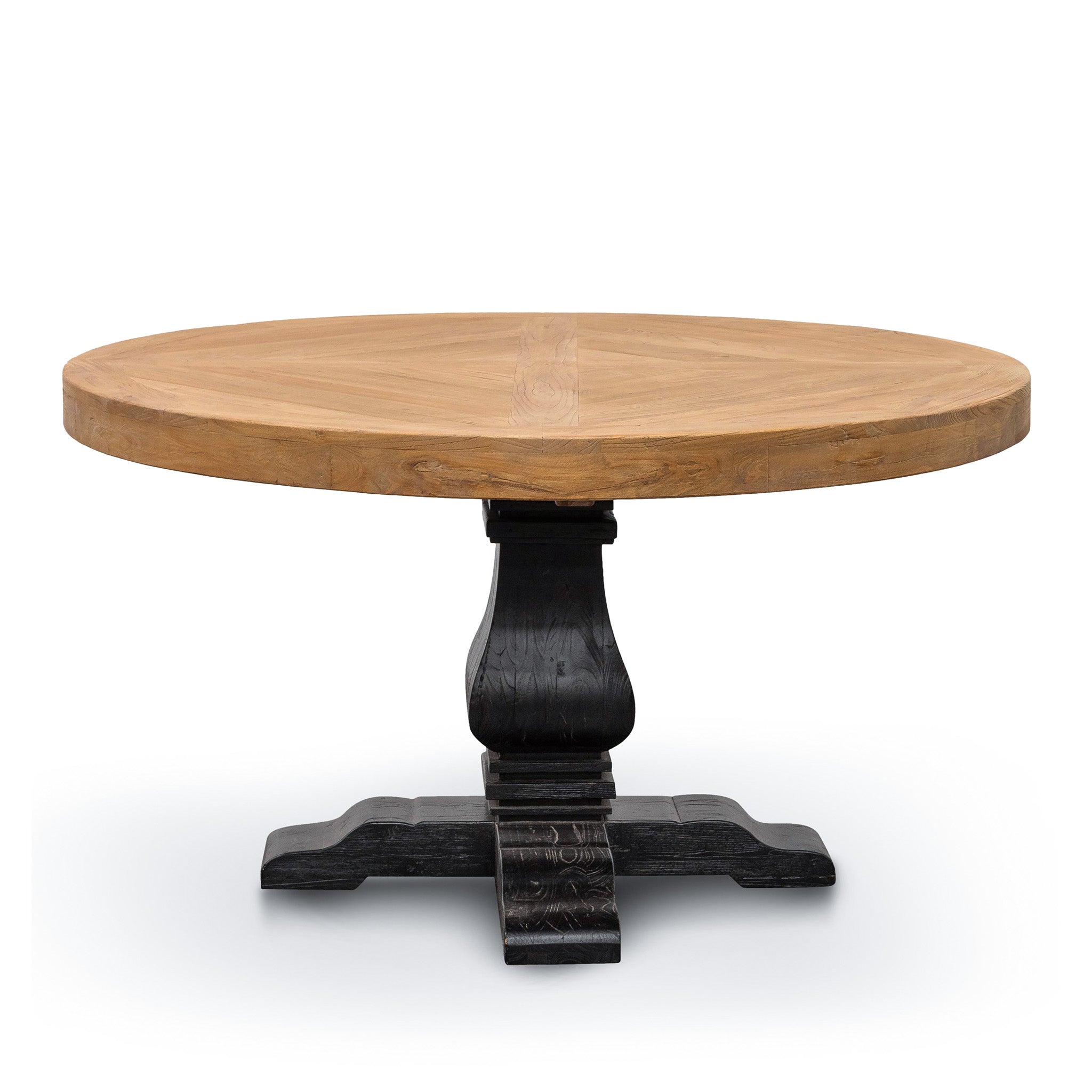 CDT6067 1.4m Natural Round Dining Table - Black Base