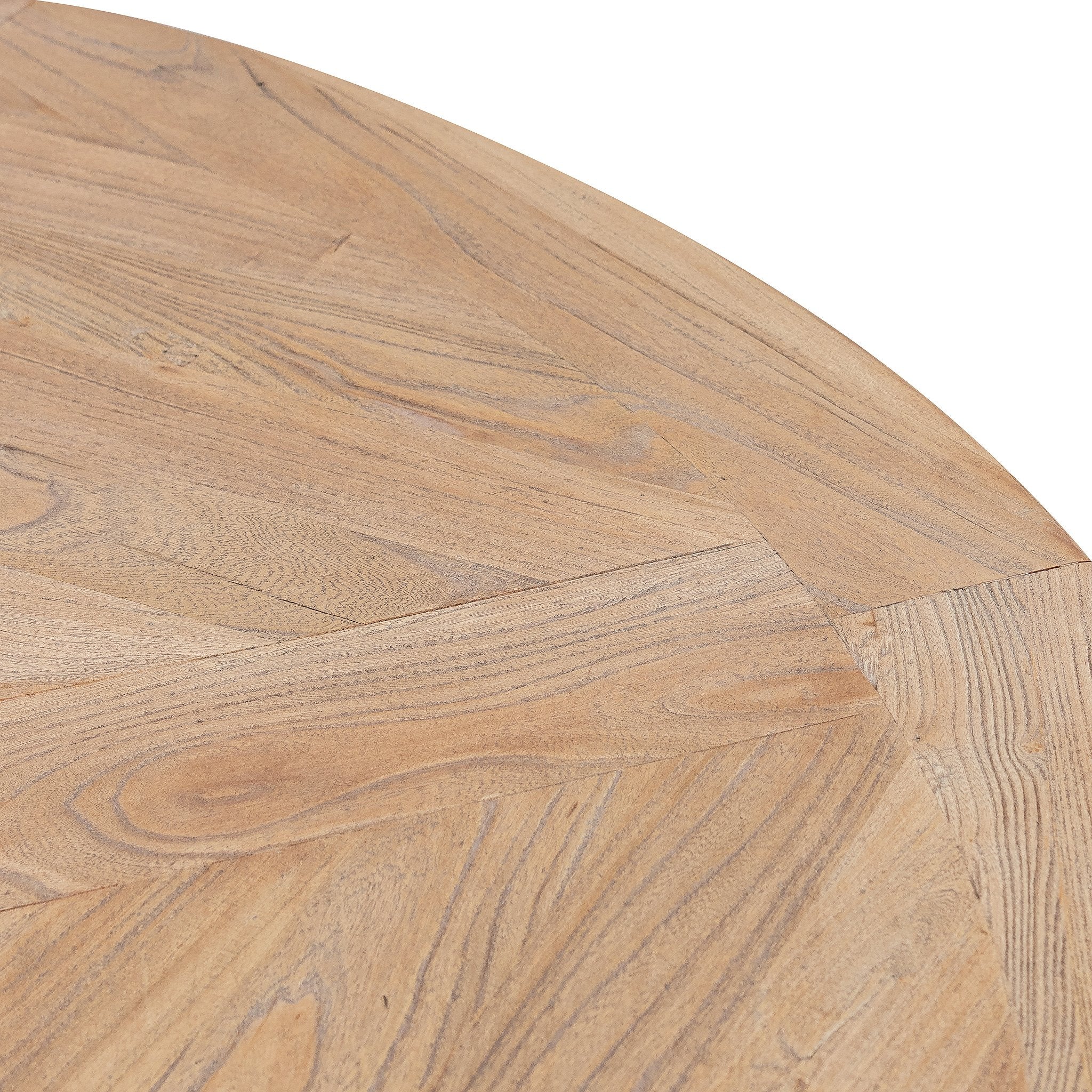 1.4m Natural Round Dining Table - Black Base