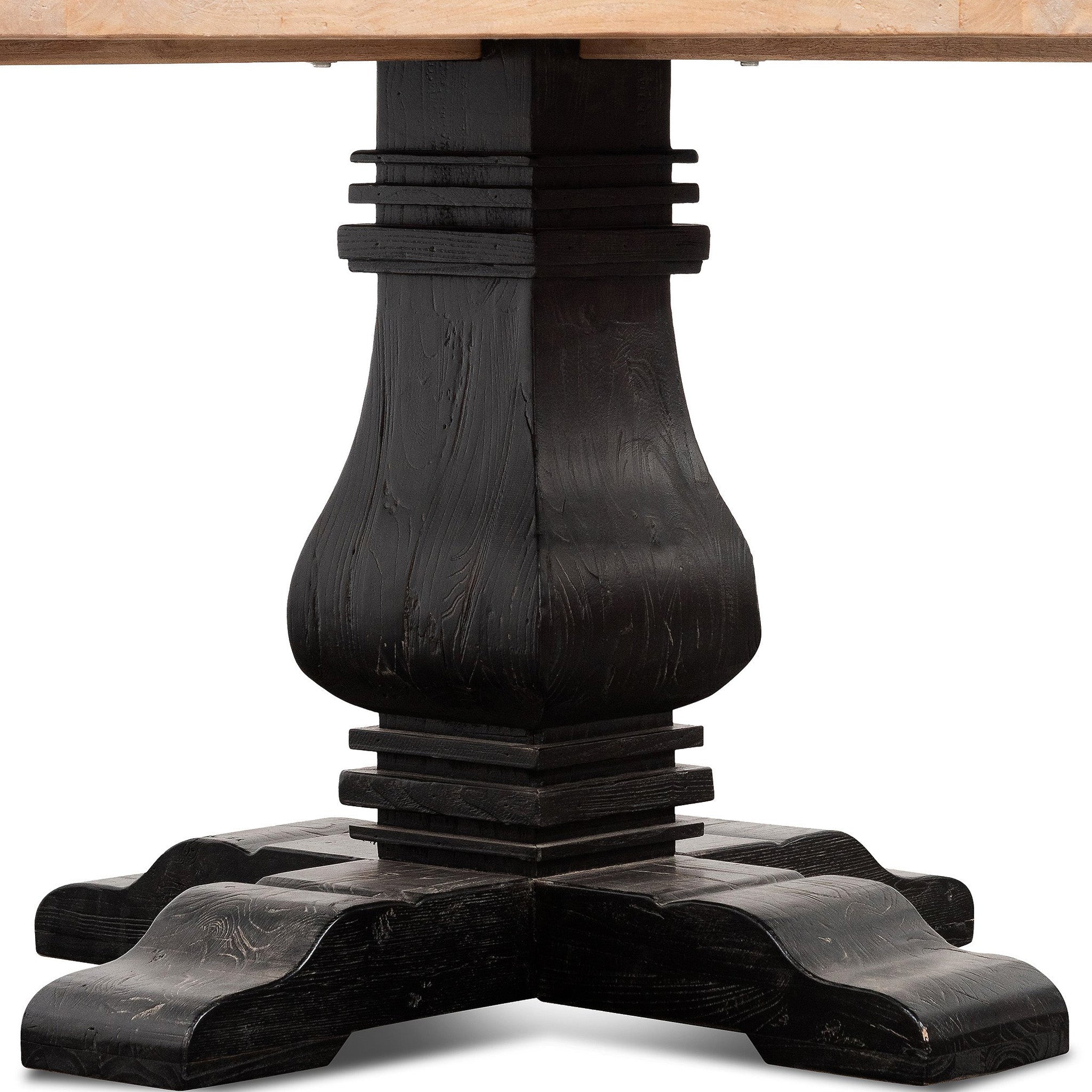 CDT6067 1.4m Natural Round Dining Table - Black Base
