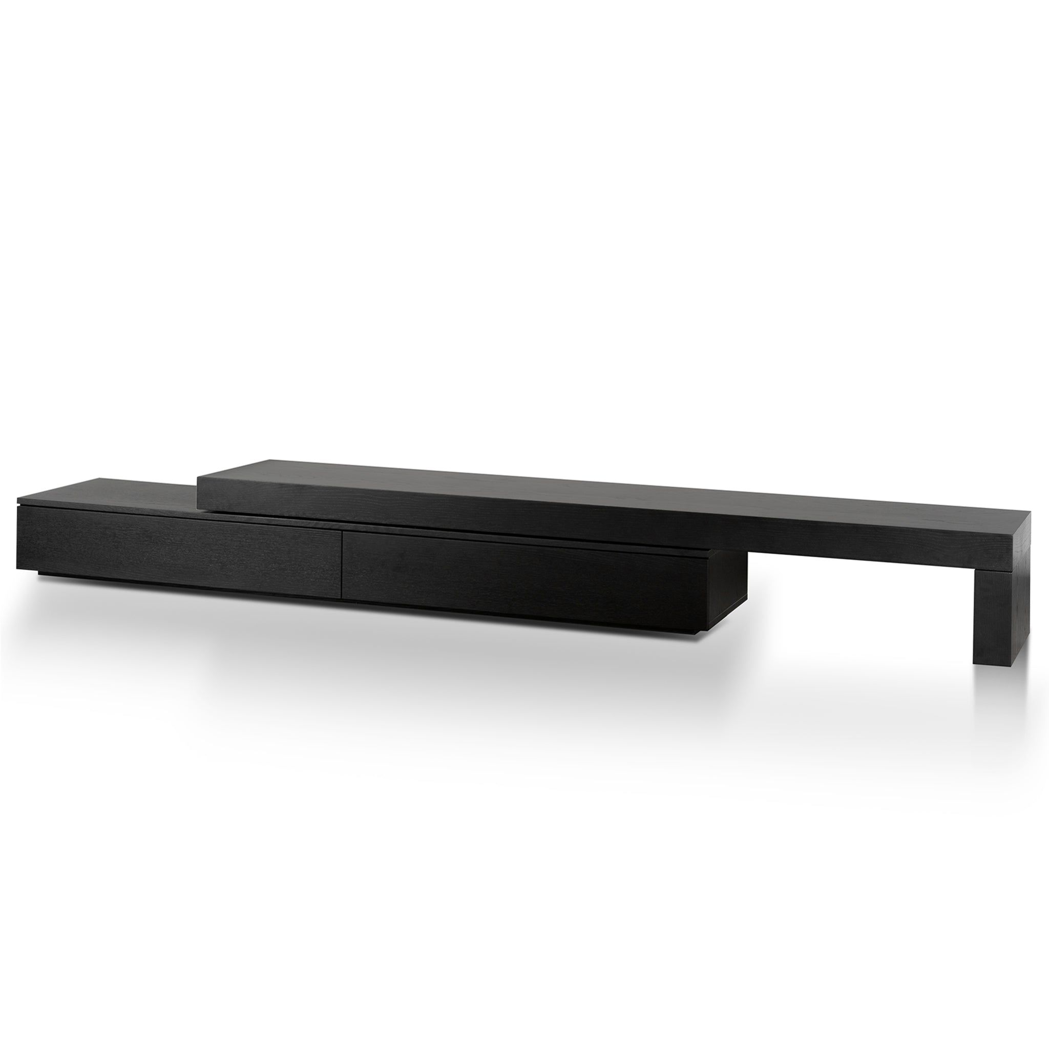 Lukas Extendable Entertainment TV Unit - Black Oak