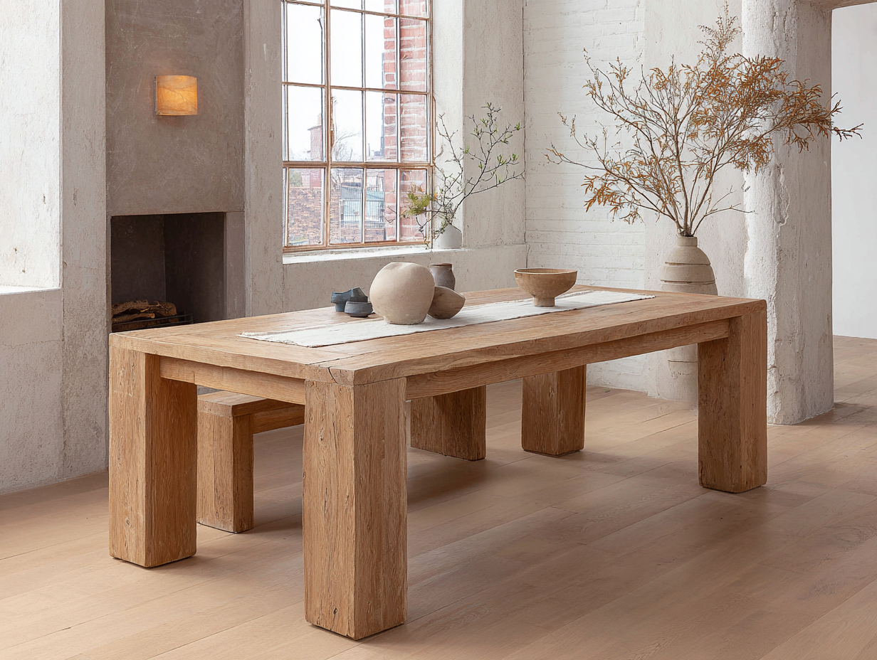 Vidkun Solid Wood Dining Table