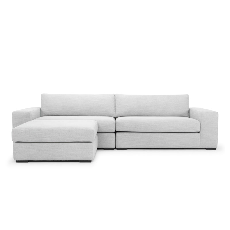3 Seater Sofa With Chaise - Light Texture Grey - image 2