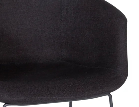 Lonsdale Armchair -  Black Sled - Black Linen Pad