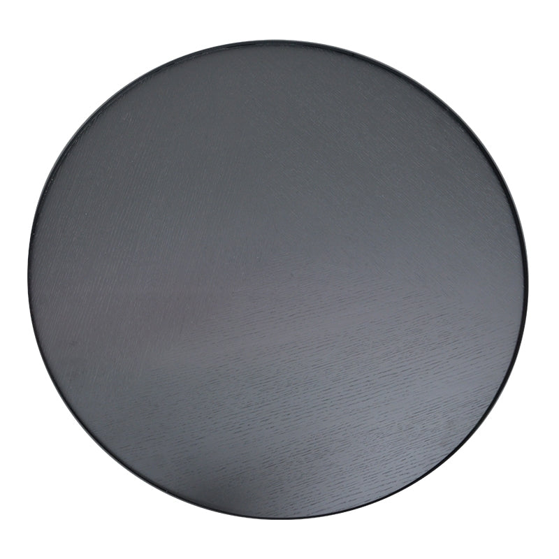 CCF391L-BB 90cm Round Coffee Table - Black Oak Top - Black Frame - Last one