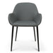 Dining Chair in Charcoal Grey PU With Black Legs (Set of 2) - image 4