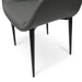 Dining Chair in Charcoal Grey PU With Black Legs (Set of 2) - image 7