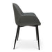 Dining Chair in Charcoal Grey PU With Black Legs (Set of 2) - image 5