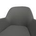 Dining Chair in Charcoal Grey PU With Black Legs (Set of 2) - image 6