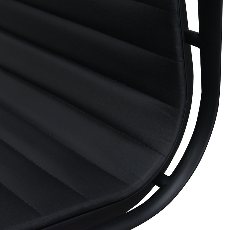 PU Leather Office Chair - Full Black - image 9