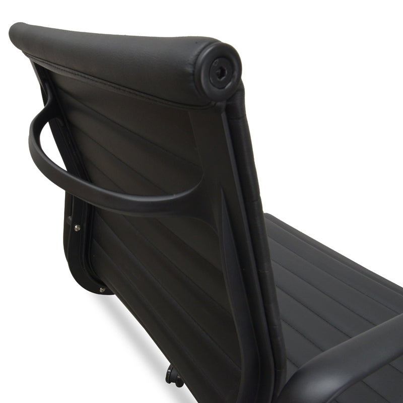 PU Leather Office Chair - Full Black - image 8