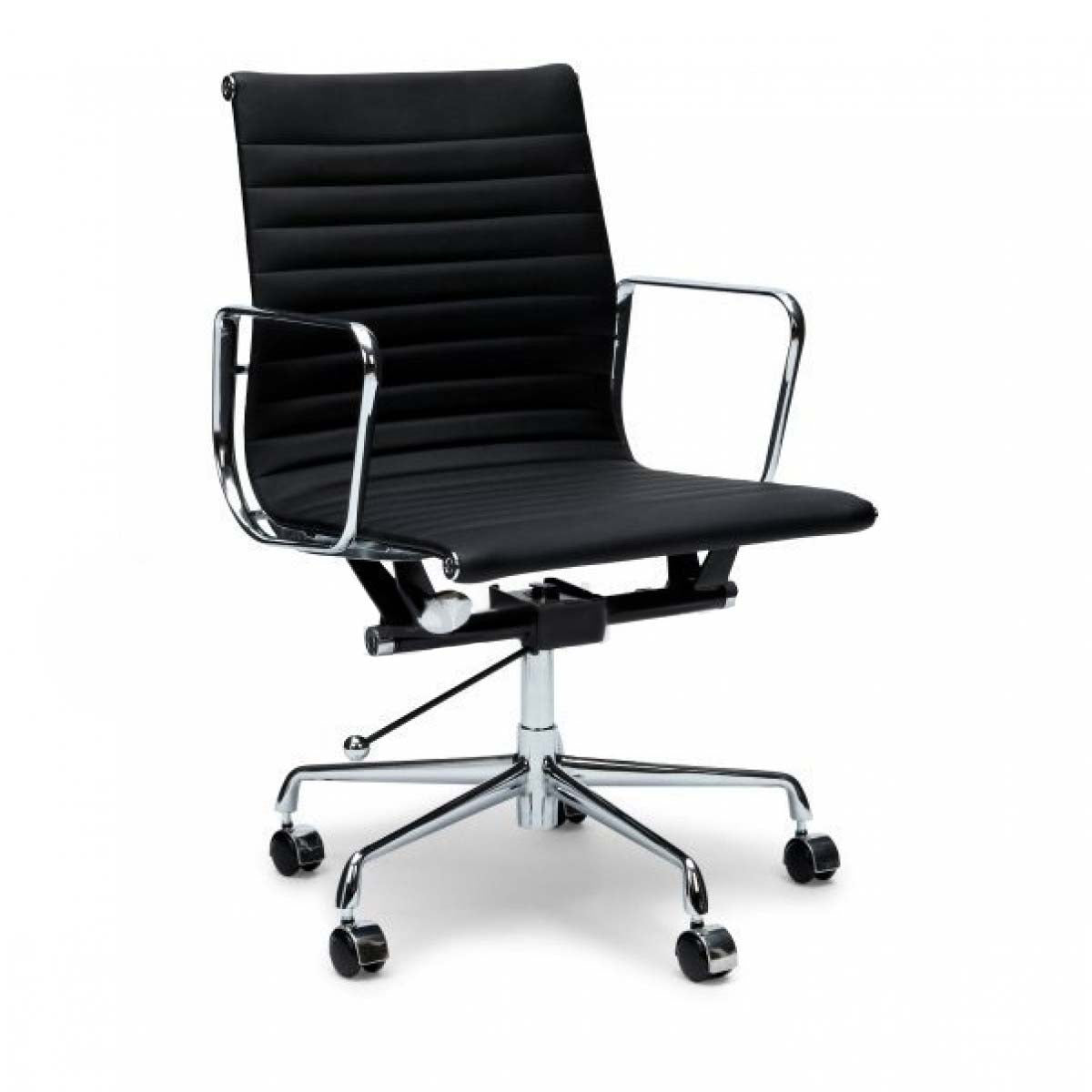 Leather Office Chair - Black - Floyd