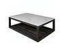 Denver Marble Top Timber Coffee Table - Black - Culture Home