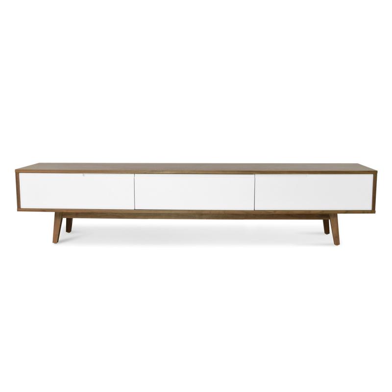2.1m Lowline TV Entertainment Unit - Walnut