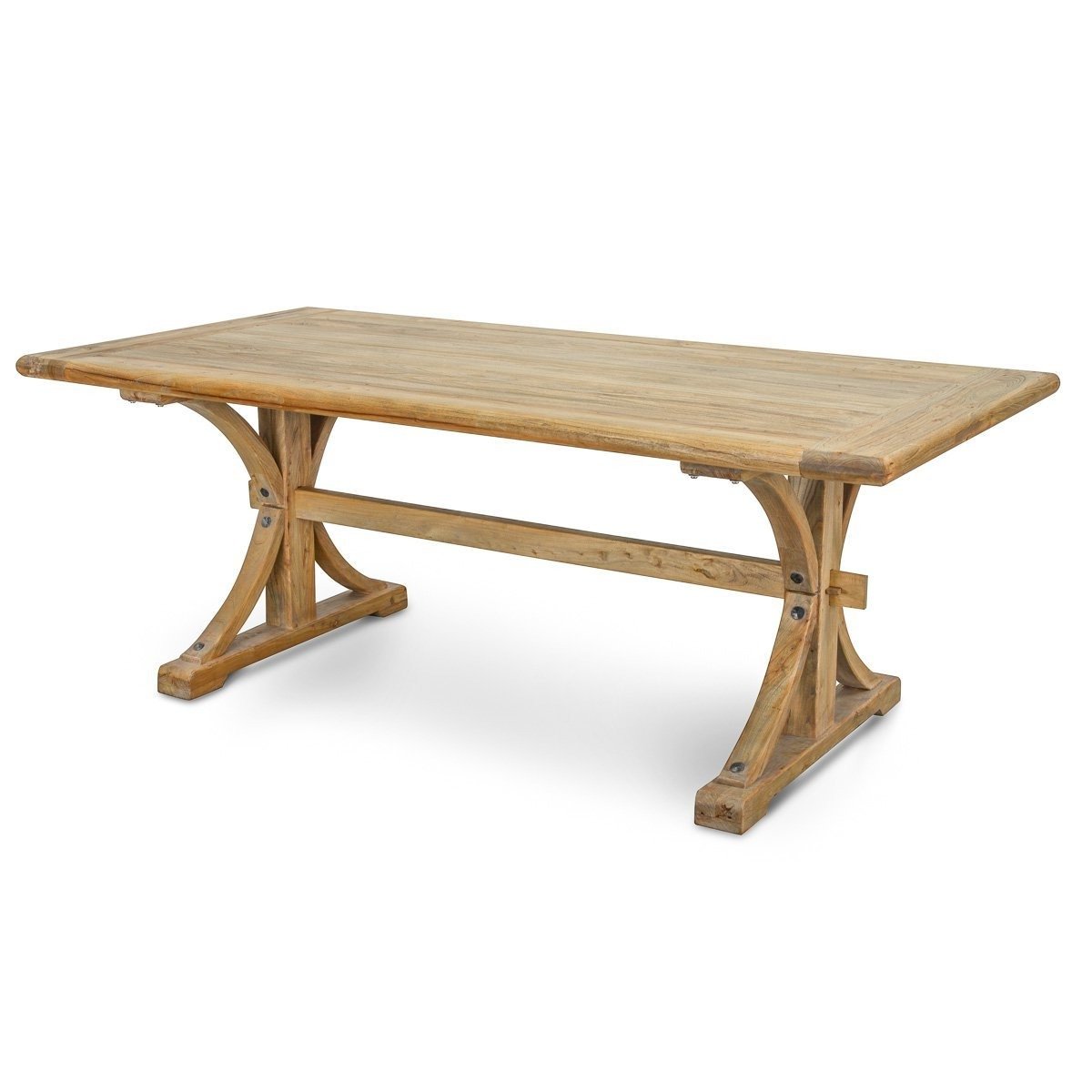 Reclaimed Elm Wood Dining Table 2m - Natural