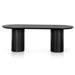  2.2m Wooden Dining Table - Black Oak - image 3