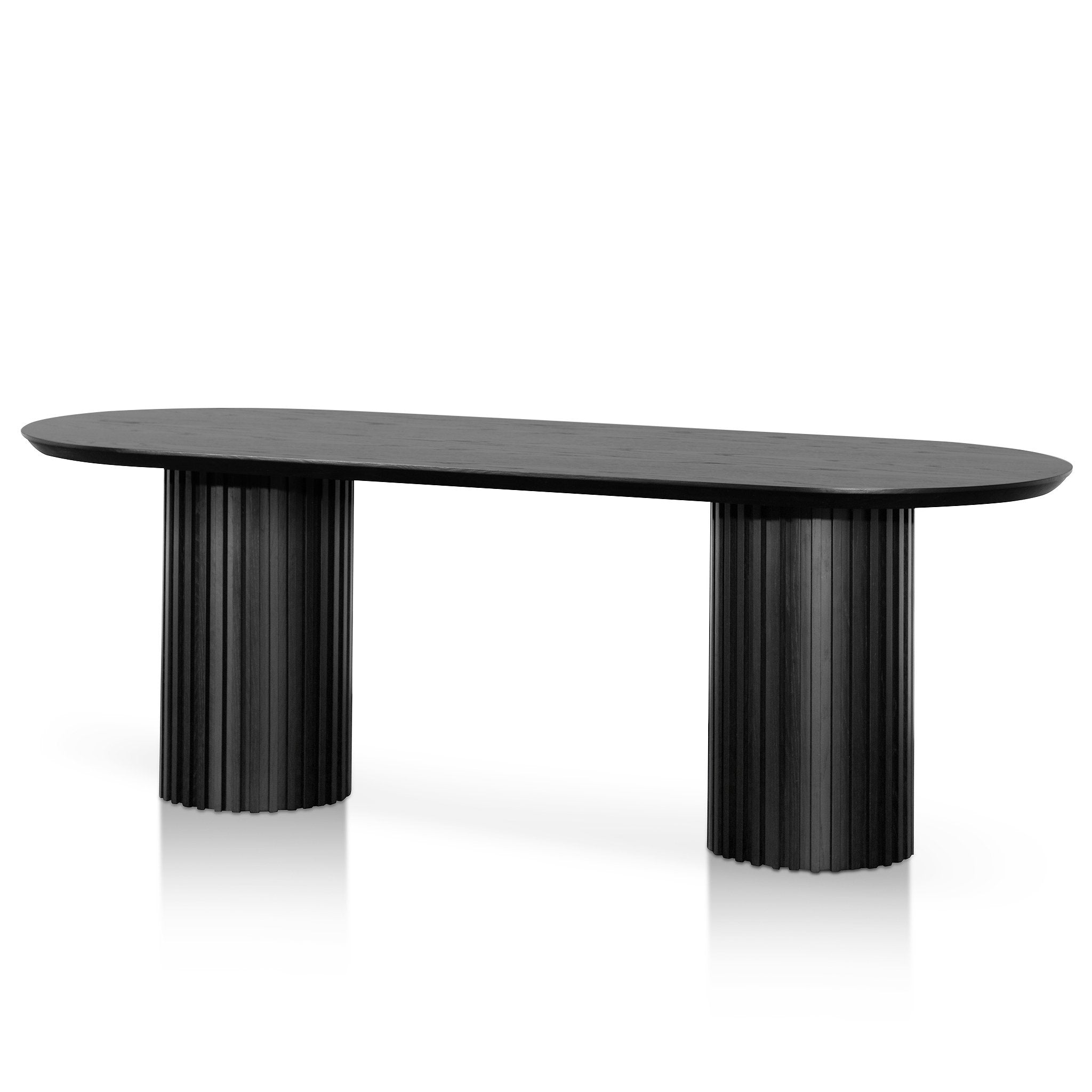 2.2m Wooden Dining Table - Black Oak