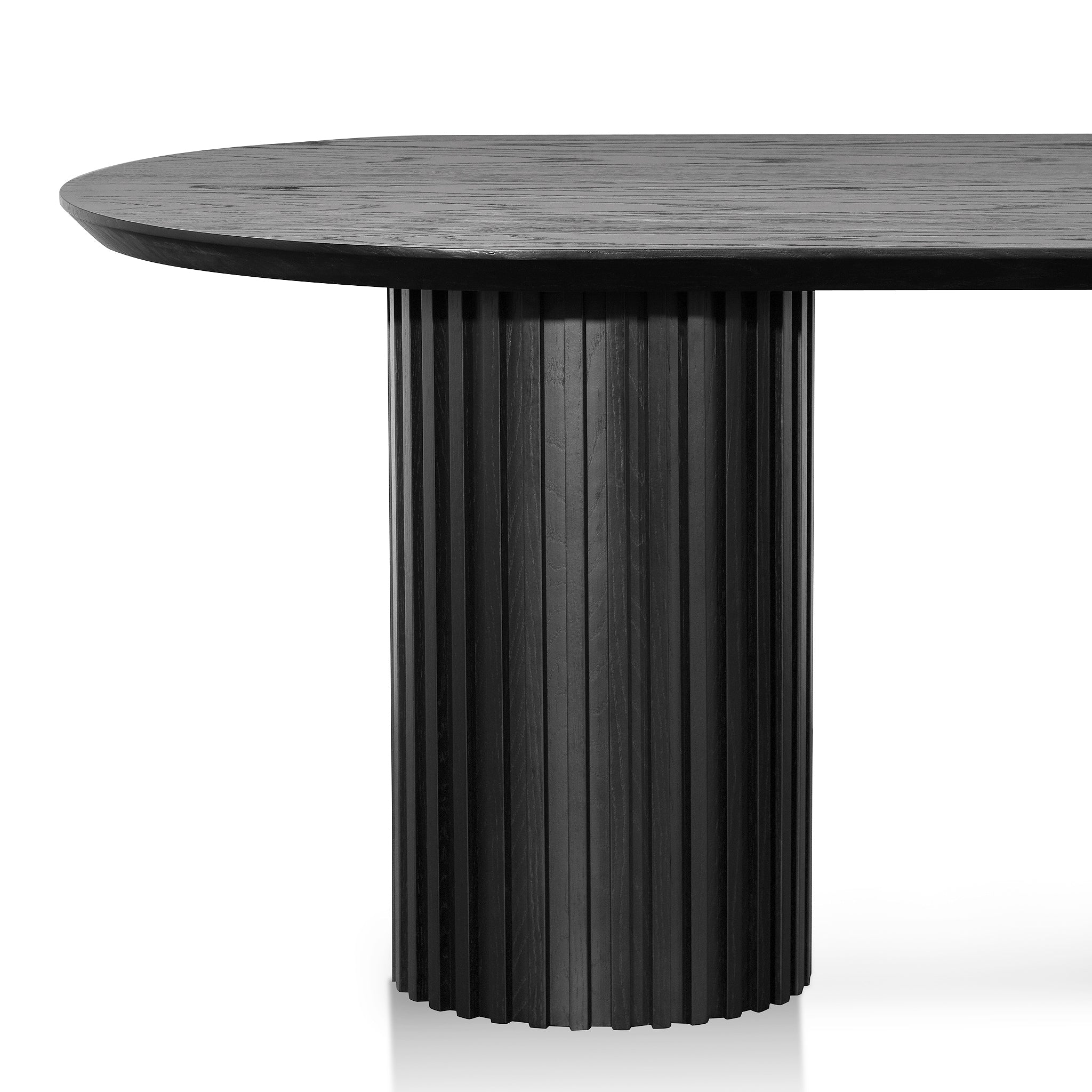  2.2m Wooden Dining Table - Black Oak - image 4
