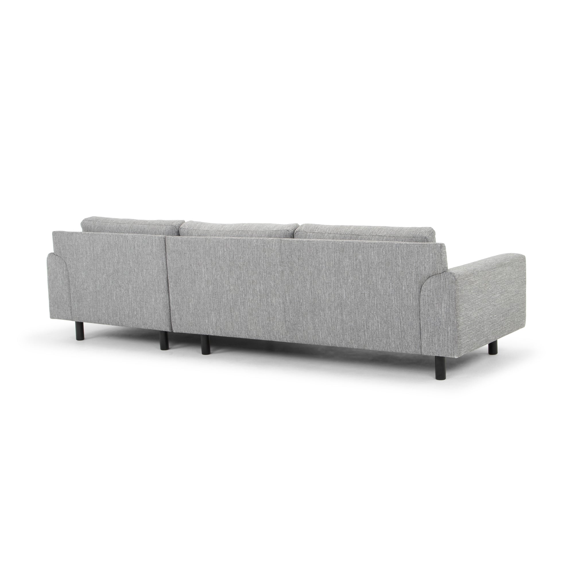 3 Seater Right Chaise Sofa - Graphite Grey with Black Legs - Last one