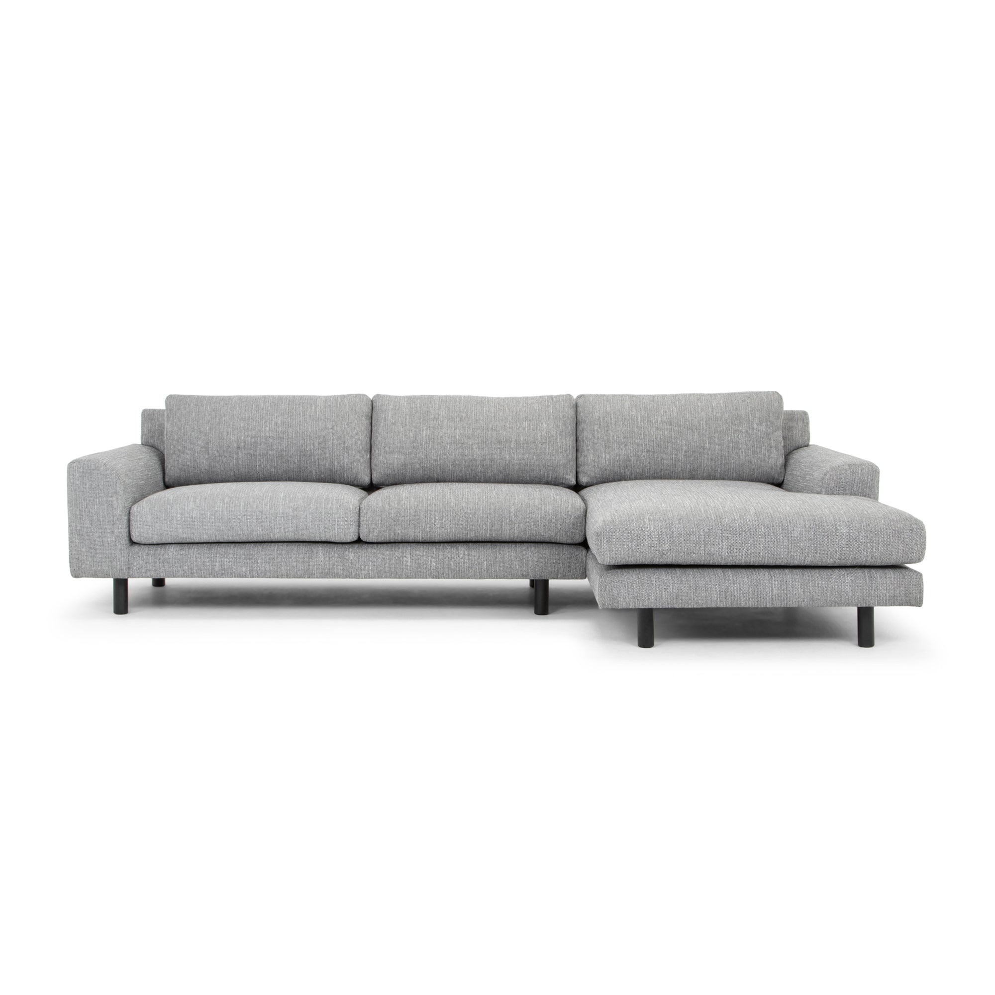 CLC2870-FA 3 Seater Right Chaise Sofa - Graphite Grey with Black Legs - Last one