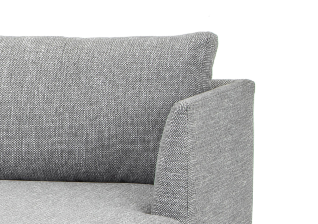 3 Seater With Right Chaise Sofa - Graphite Grey with Natural Legs