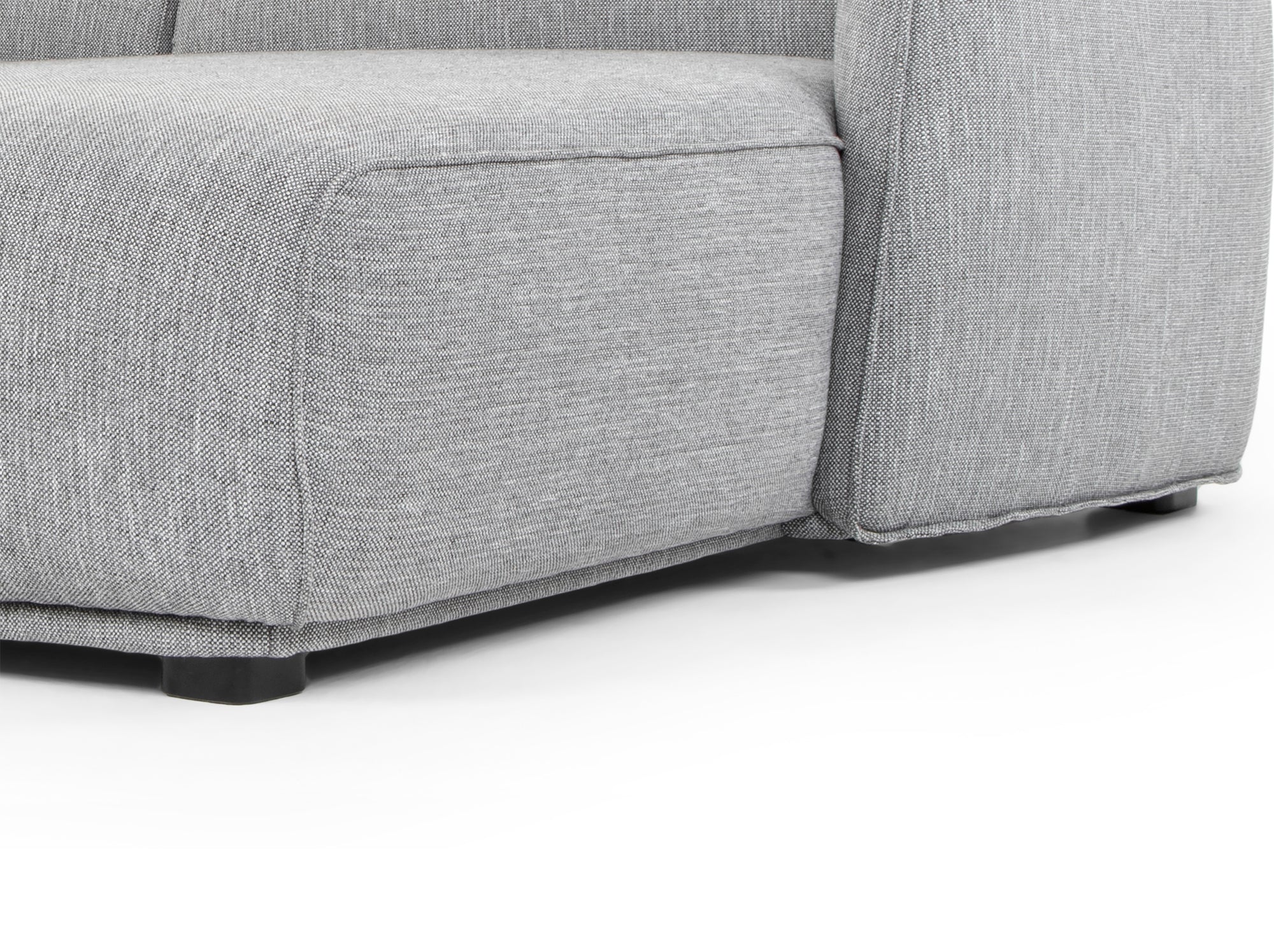3 Seater Right Chaise Sofa - Graphite Grey - Troy