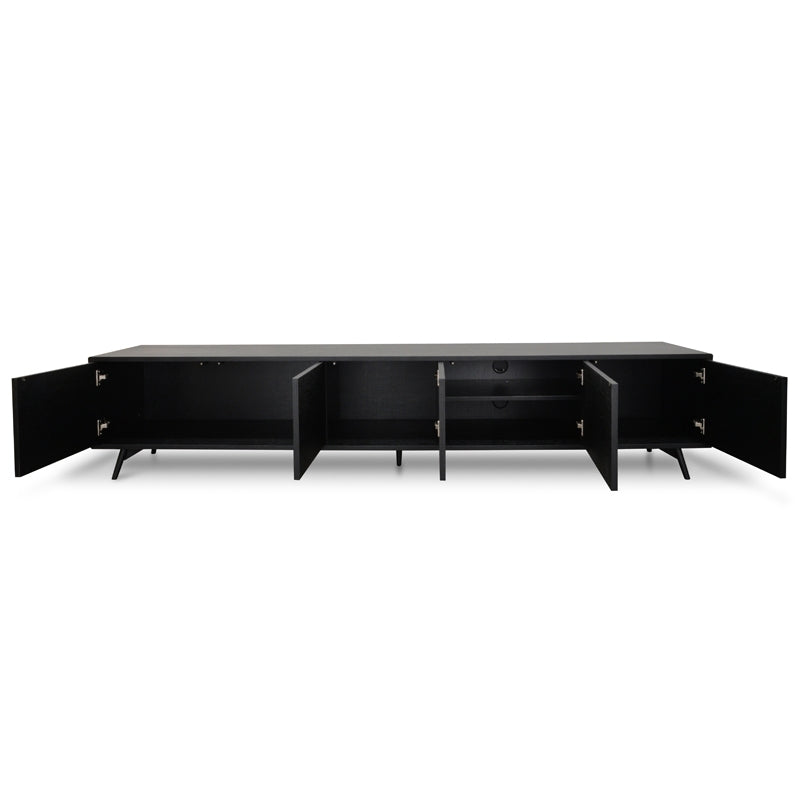 2.4m Entertainment TV Unit - Black Oak - image 4