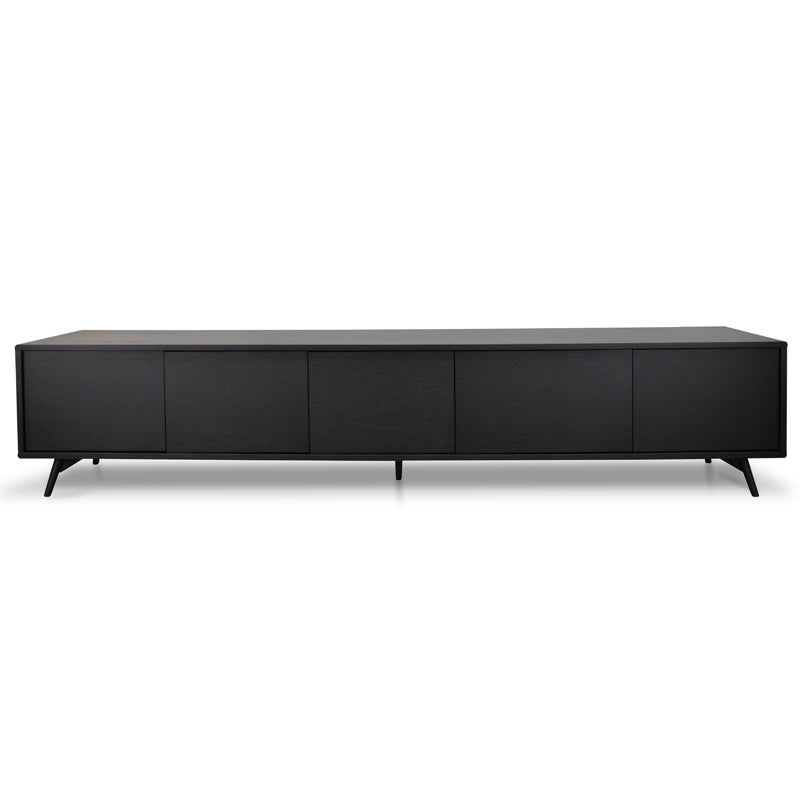 2.4m Entertainment TV Unit - Black Oak - image 2