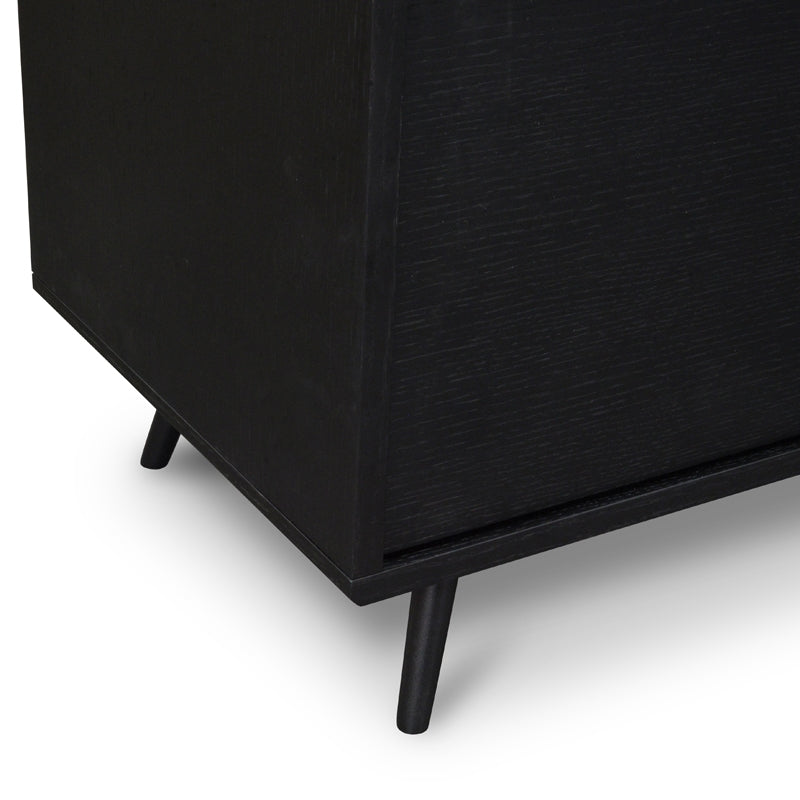 2.4m Entertainment TV Unit - Black Oak - image 5