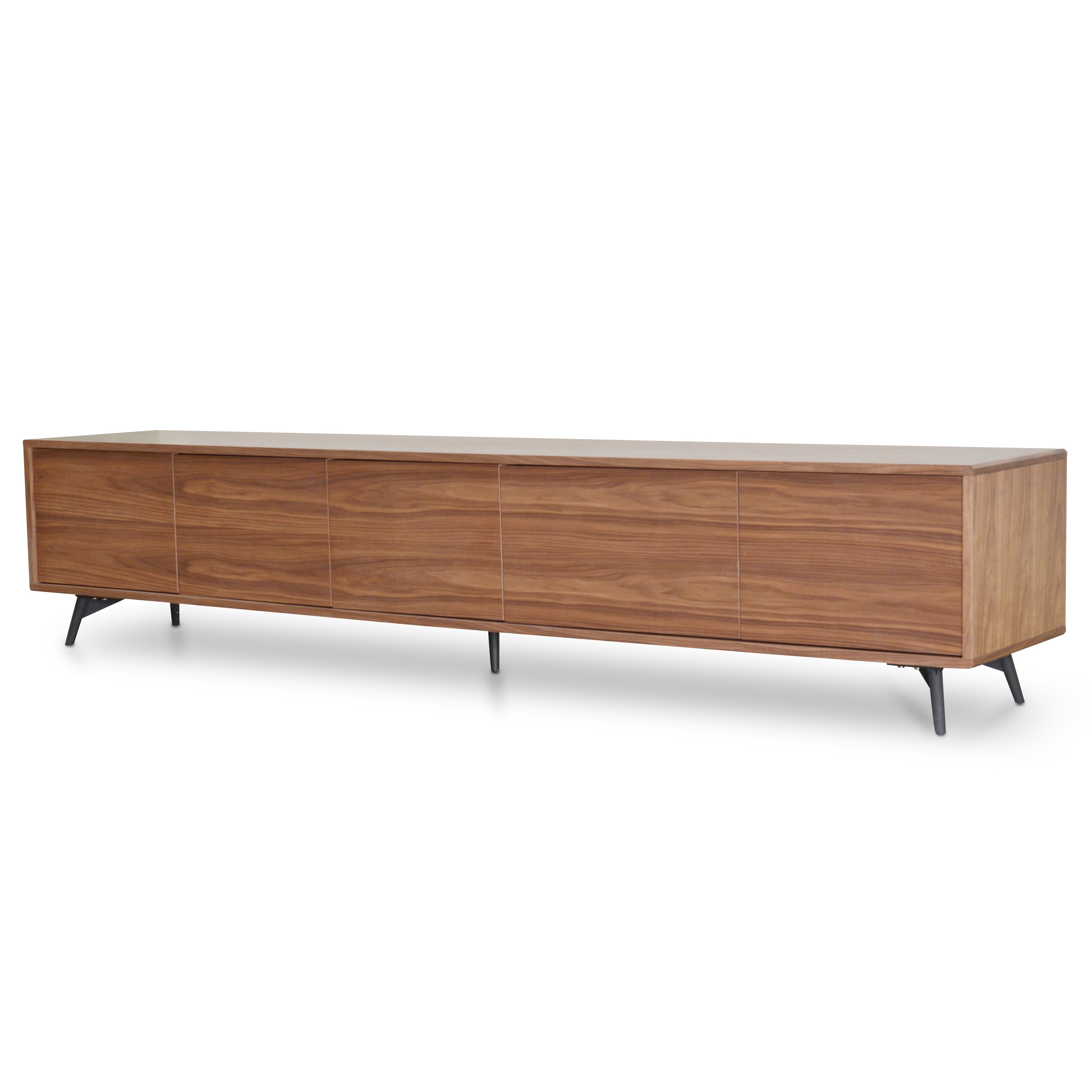 2.4m TV Entertainment  Unit - Walnut - image 3