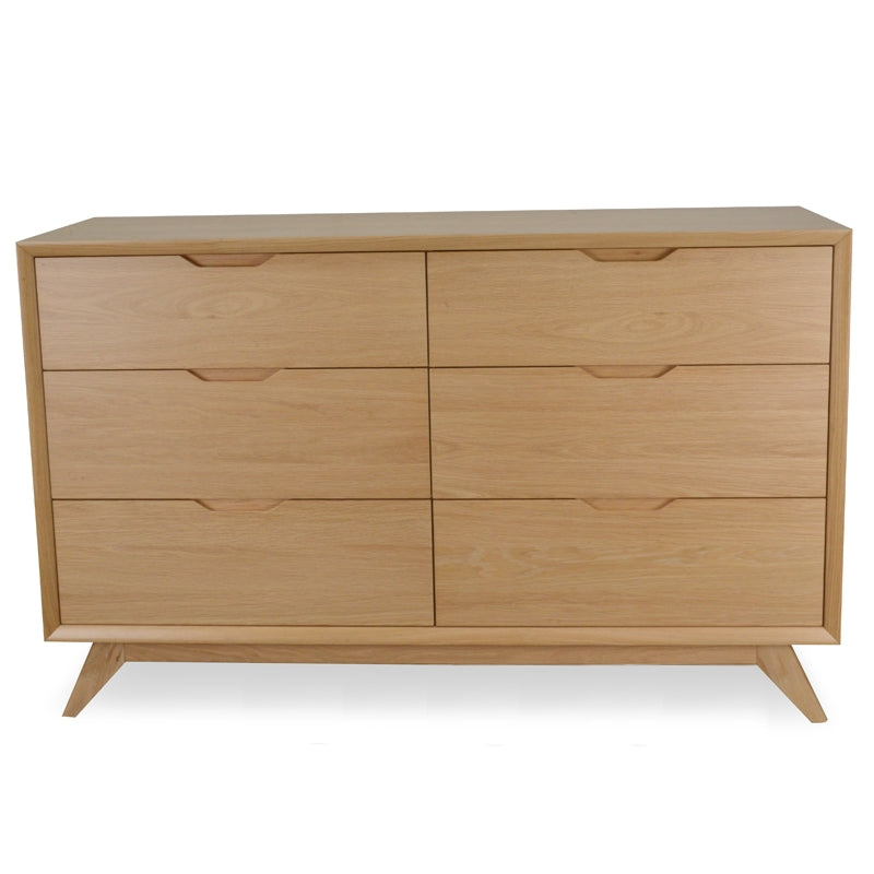 6 Drawer Wide Chest - Natural - image 2