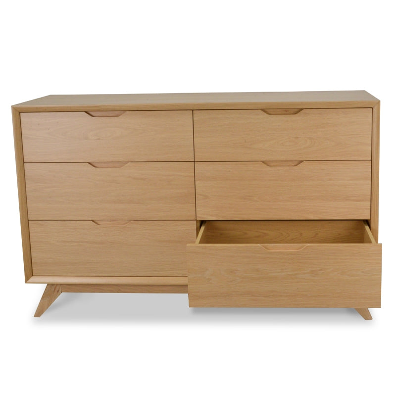 6 Drawer Wide Chest - Natural - image 5