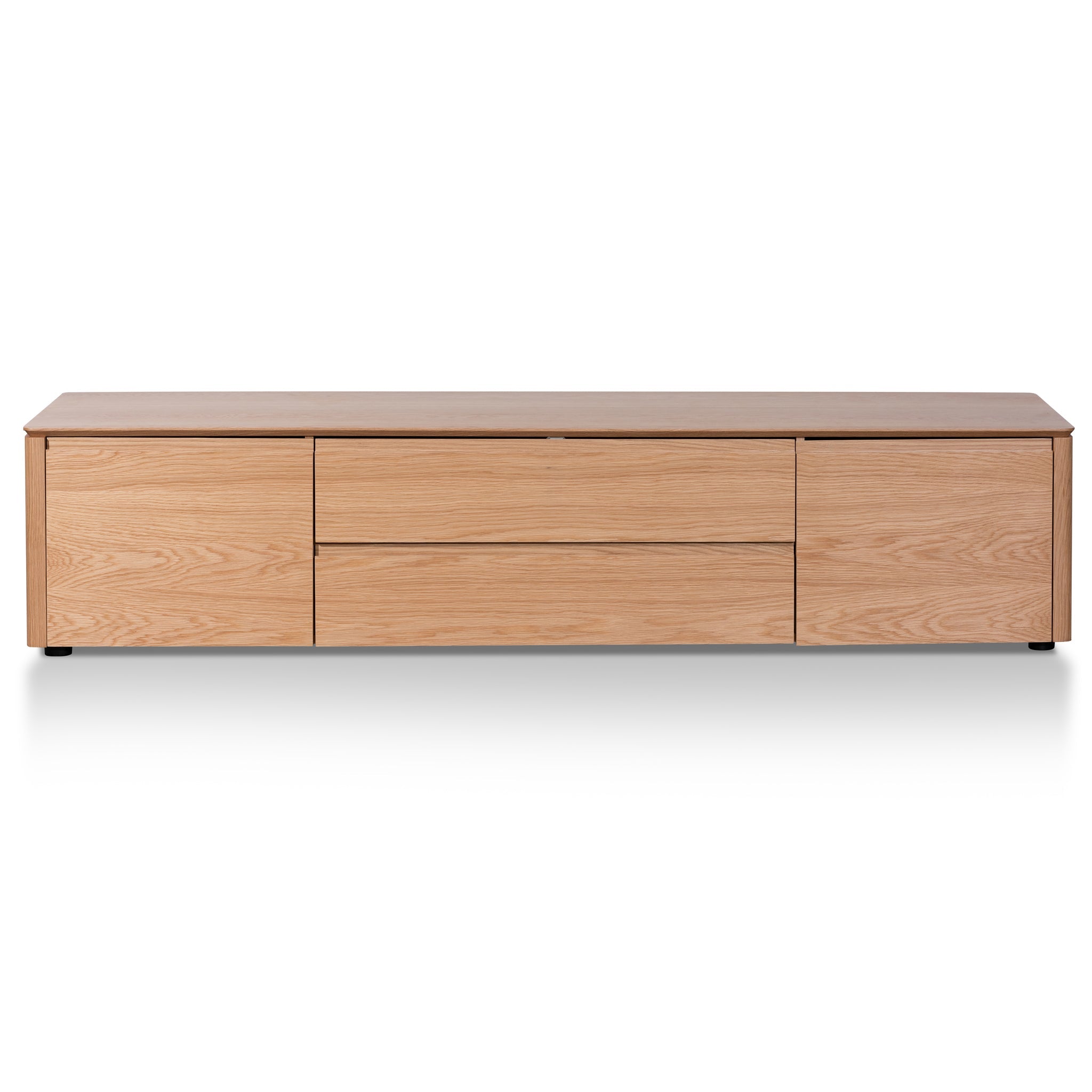 TV Entertainment Unit with Middle Drawer - Natural Oak