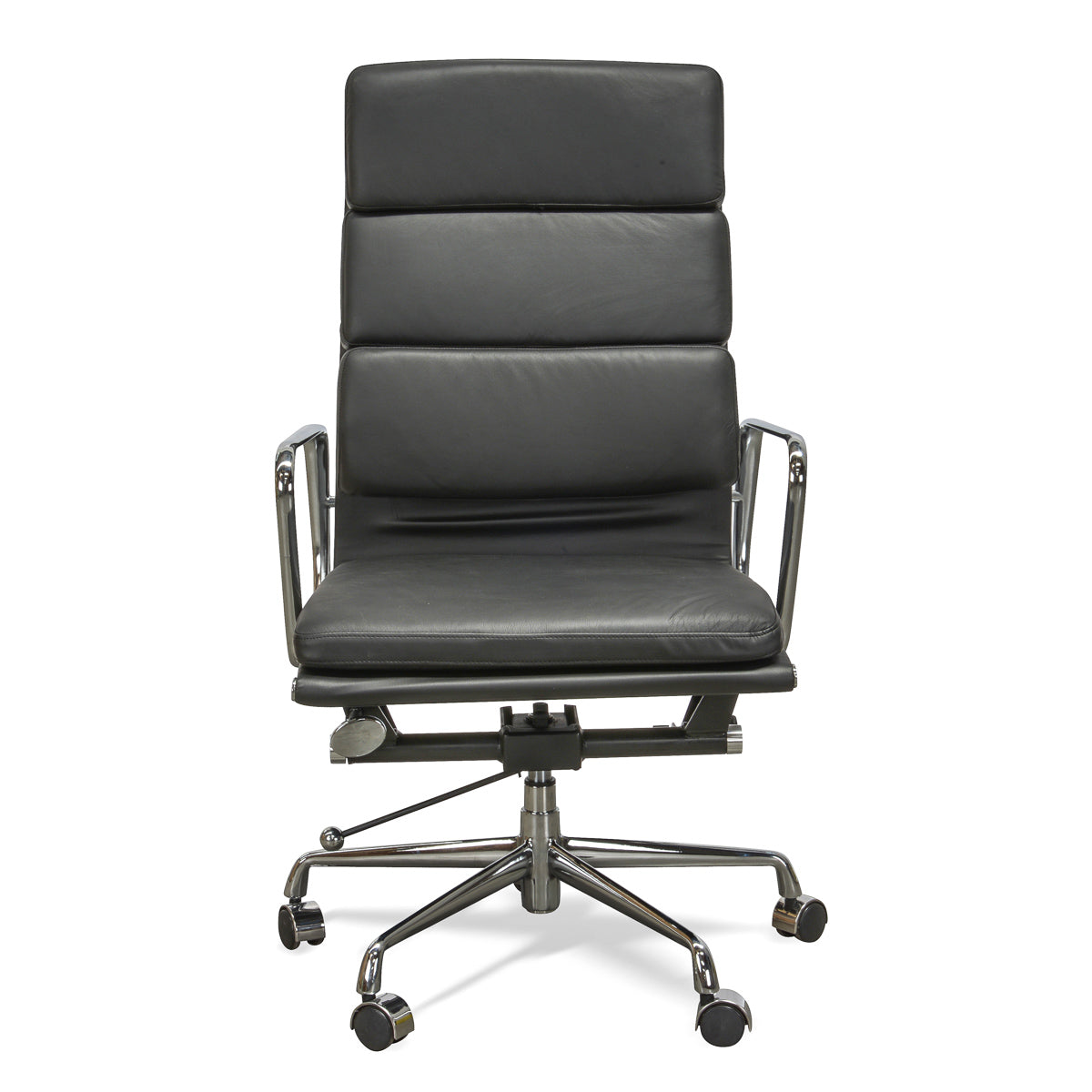  High Back Office Chair - Black Leather - image 2