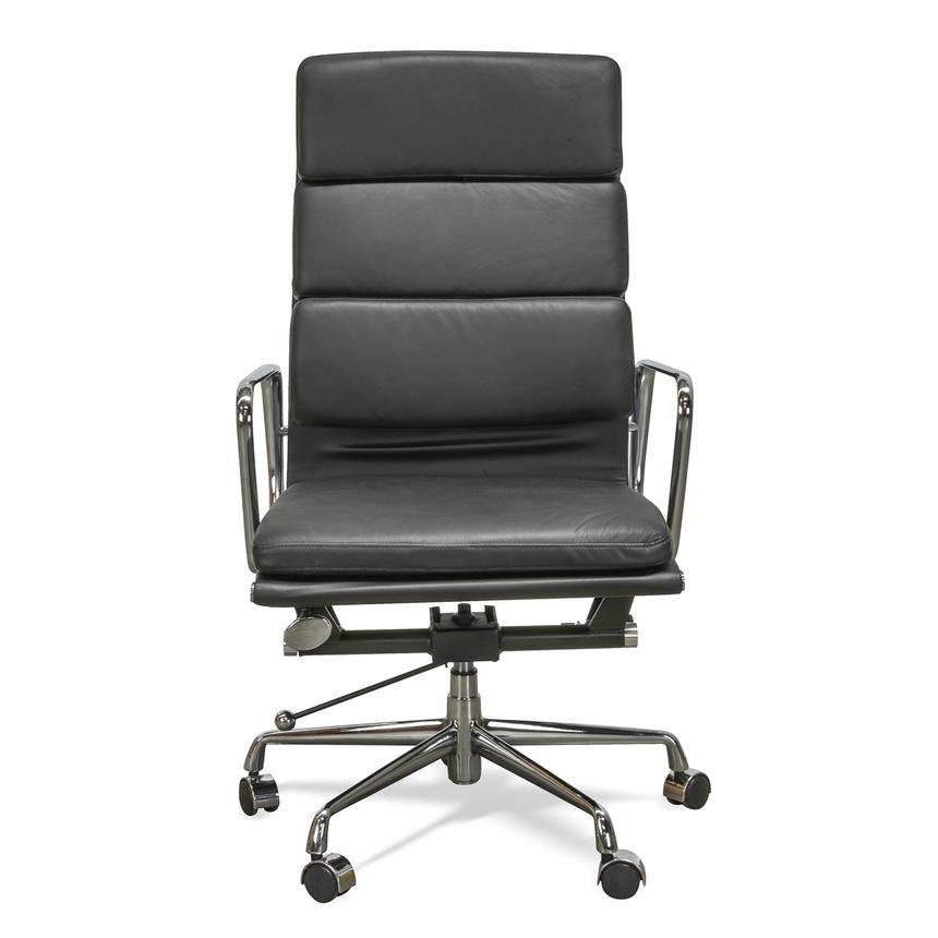 Saveluna High Back Office Chair - Black Leather