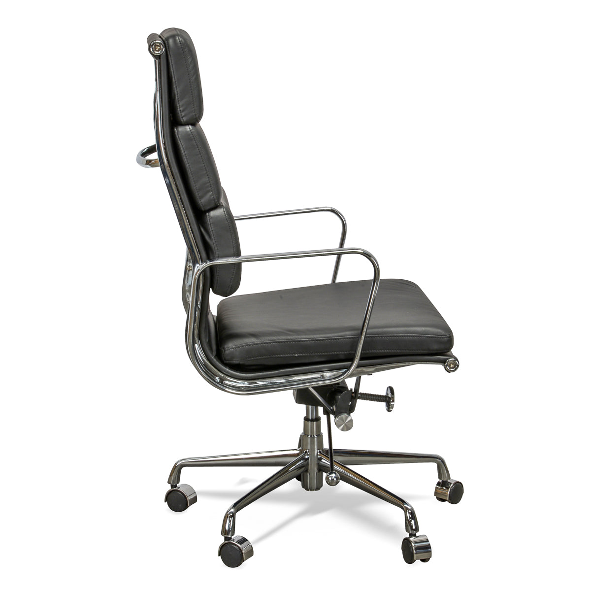  High Back Office Chair - Black Leather - image 3