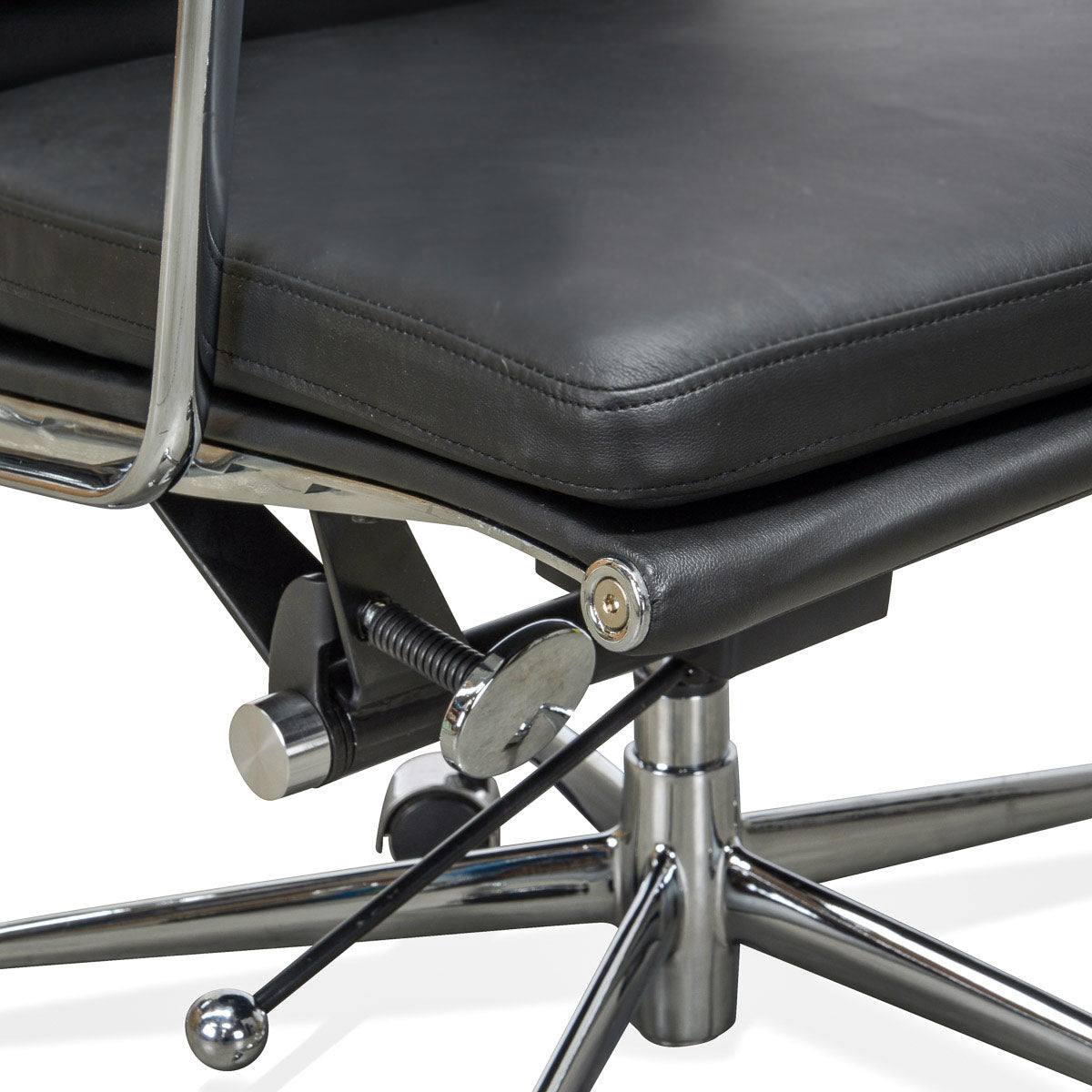  High Back Office Chair - Black Leather - image 7