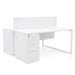 2 Seater 160cm Office Desk  With Privacy Screen - White - Upgraded Legs - image 2