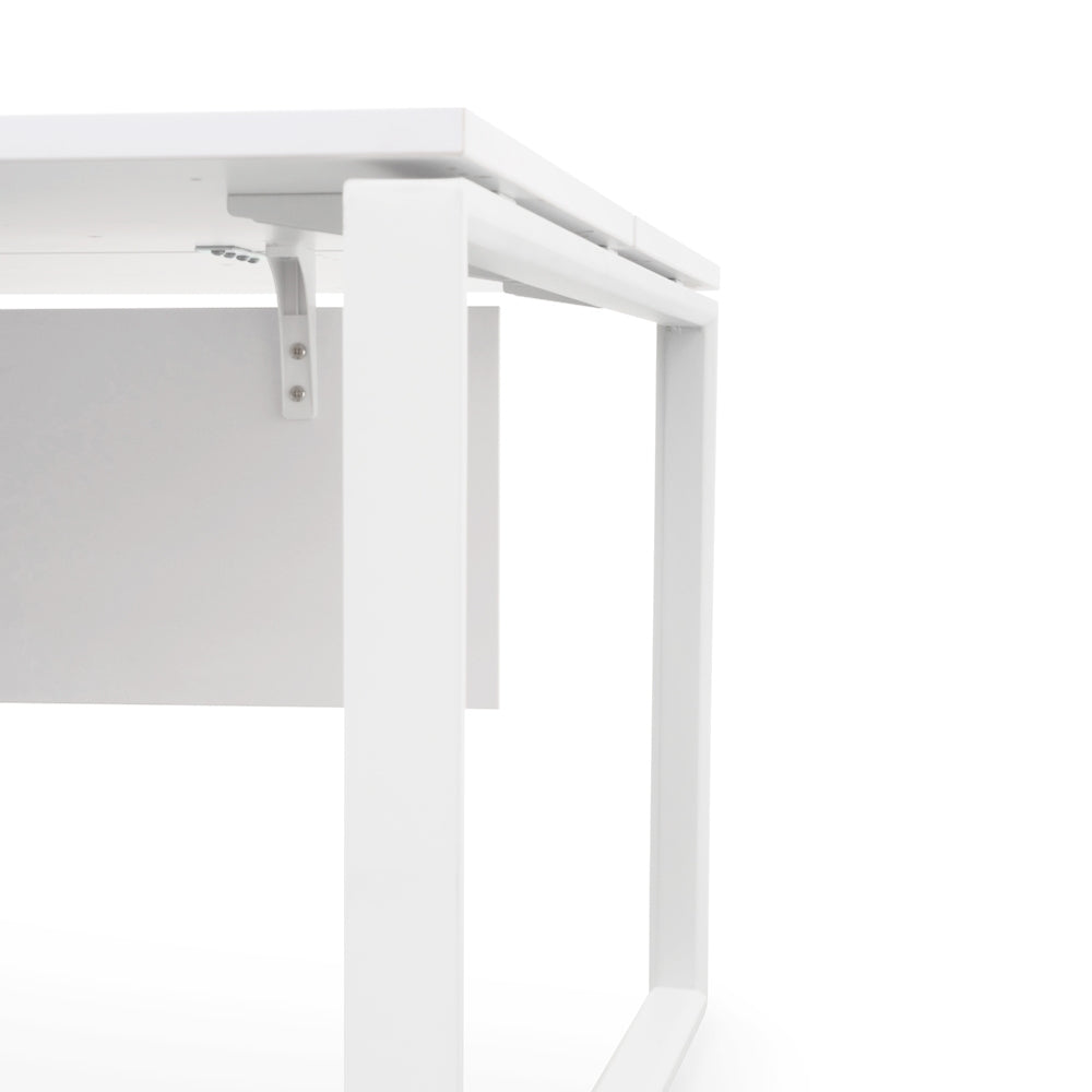 2 Seater 160cm Office Desk  With Privacy Screen - White - Upgraded Legs - image 3
