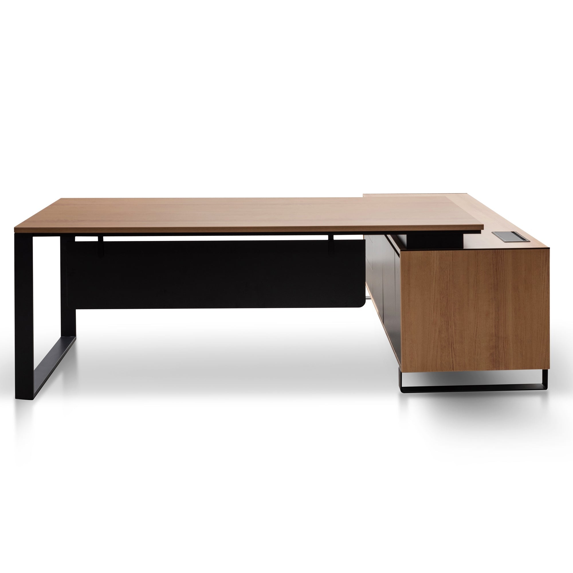 2.3m Left Return Office Desk - Natural - image 4