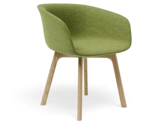 Lonsdale Armchair -  Natural - Green Fabric