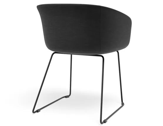 Lonsdale Armchair -  Black Sled - Black Linen Pad